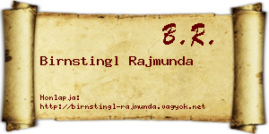 Birnstingl Rajmunda névjegykártya